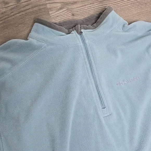 Columbia Sportswear Jacket XL Blue Grey Mens 1/4 Zip Fleece Pullover - Picture 3 of 8